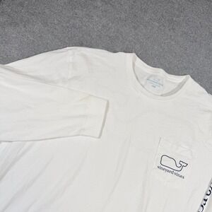 Vineyard Vines Shirt Mens Big 3X White Whale Logo Long Sleeve Pocket Tee